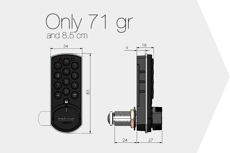 minik10 weight and sizes